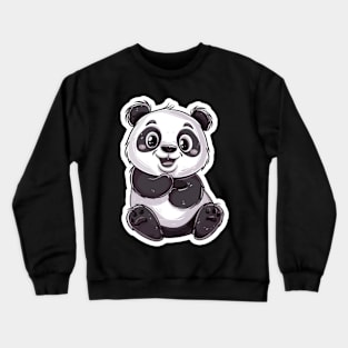 Exuberant Panda Buddy Sticker Crewneck Sweatshirt